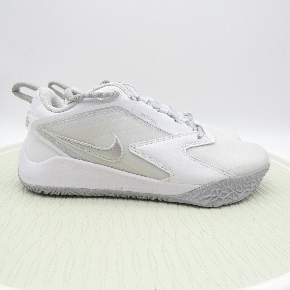 Nike Air Zoom Hyperace 3 White Wolf Grey Volleyball Shoes FQ7074-001 Mens 6.5